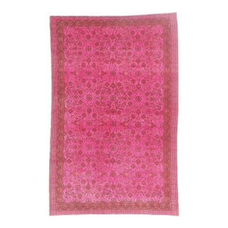 Vintage Turkish Pink Sivas Rug, 04'07 X 07'00 For Sale