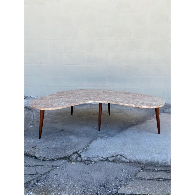 Coffee Mid Century Modern Granite Boomerang Coffee Table For Sale - Image 8 of 9
