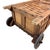 Antique 1910s Woven Splint Wood Rolling Cart Utility Basket / Wheeled Shopping Trolley For Sale - Image 18 of 18