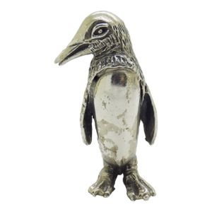 Vintage Italian Handmade Silver Rare Penguin Large Solid Figurine Decoration Gift