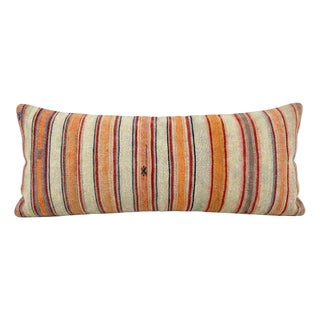 Bohemian Long Turkish Kilim Bedding Pillow Cover 17'' X 61'' For Sale