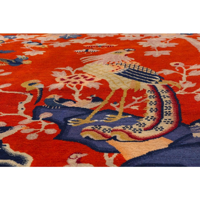 Mid 20th Century Vintage Chinese Art Deco Pictorial Rug, 07'11 X 05'02 For Sale - Image 5 of 10