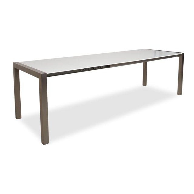 Kristalia Sushi Wooden Dining Table in White and Silver For Sale - Image 4 of 13