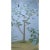 36"*72"/Panel, a Set of 4 Panels Light Blue Chinoiserie Birds and Flowers Artwork (No Frame),Tea Paper For Sale - Image 6 of 11
