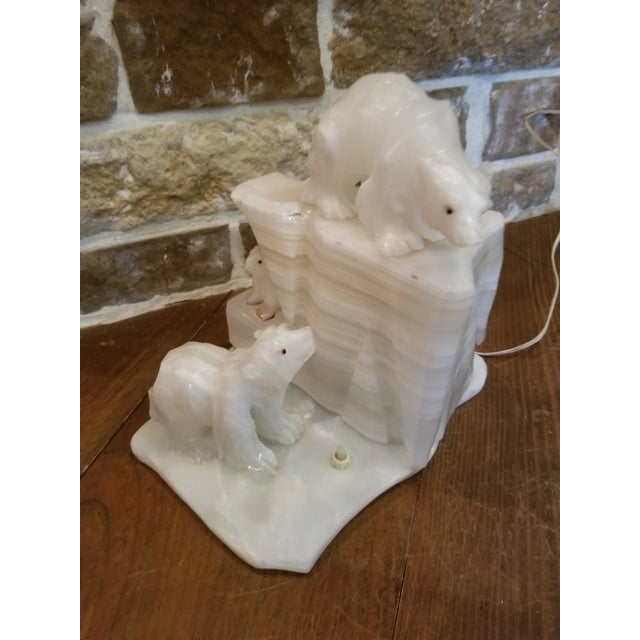 Onyx Polar Bear Iceberg Lamp For Sale - Image 4 of 8