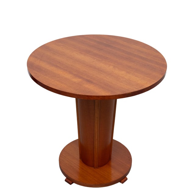 Dutch Art Deco Amsterdam School Round Center Table, 1930s For Sale - Image 4 of 8