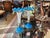 19th Century French Blue and White Opaline Glass Vases, Pair For Sale - Image 5 of 8