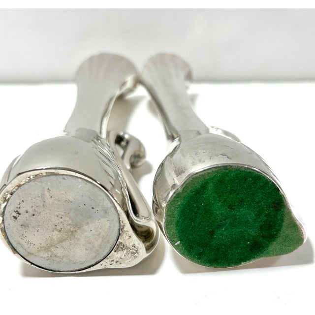 Metal Swan Bud Vases - Hollywood Regency – Sculptural Silverplate Table Decor, Vintage Mantel or Dining Table Accents (Pair) For Sale - Image 7 of 7