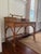 English Vintage British Colonial Style Faux Burnt Bamboo and Grasscloth Pagoda Desk For Sale - Image 3 of 4