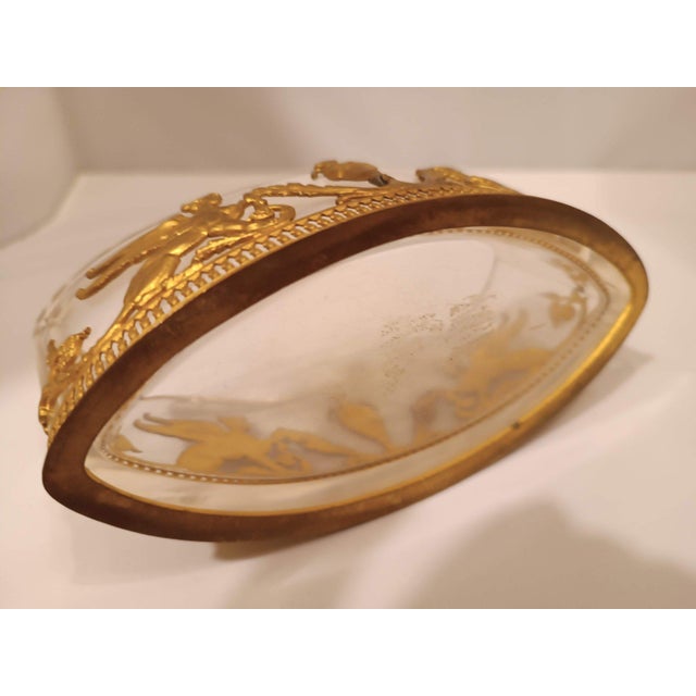 19th C French Empire Clear Crystal Ormolu Jardiniere Cachepot - 1 Pc For Sale - Image 14 of 18