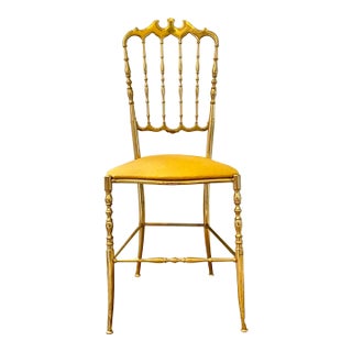 1960s Chiavari Brass Chair Italy For Sale