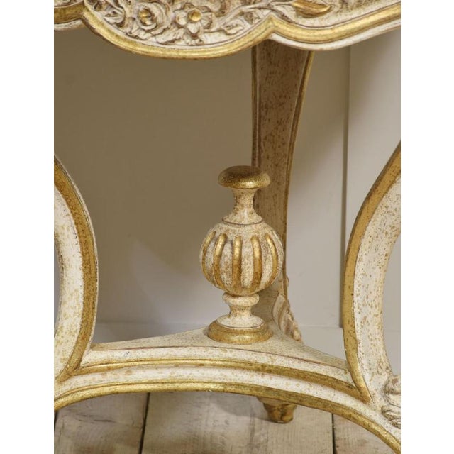 Italian Painted and Parcel Gilt Occasional Table, 1890s For Sale - Image 5 of 9