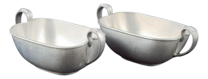 Pewter Bowls with Double Handles from Just Andersen, 1940s, Set of 2