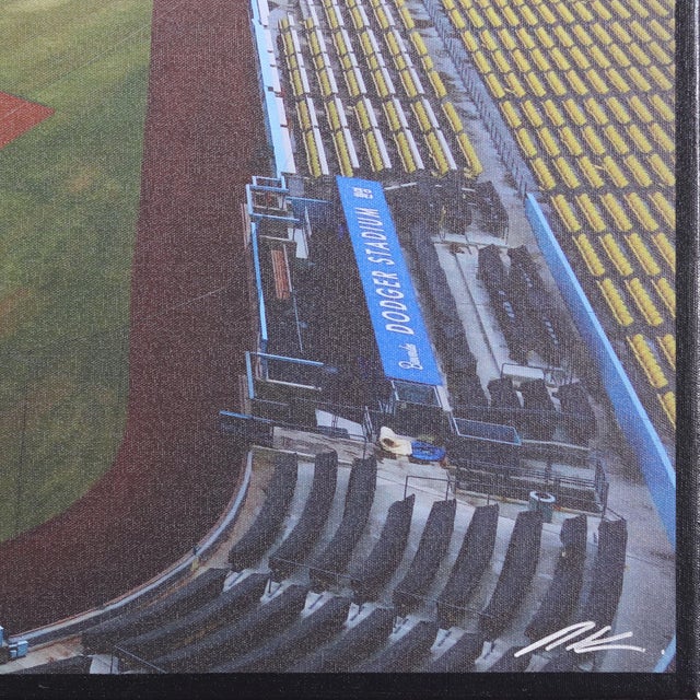 Paper Dodger Stadium Almost Gametime - Another Win - Original Los Angeles Stadium Acrylic on Photograph by Pete Kasprzak For Sale - Image 7 of 9