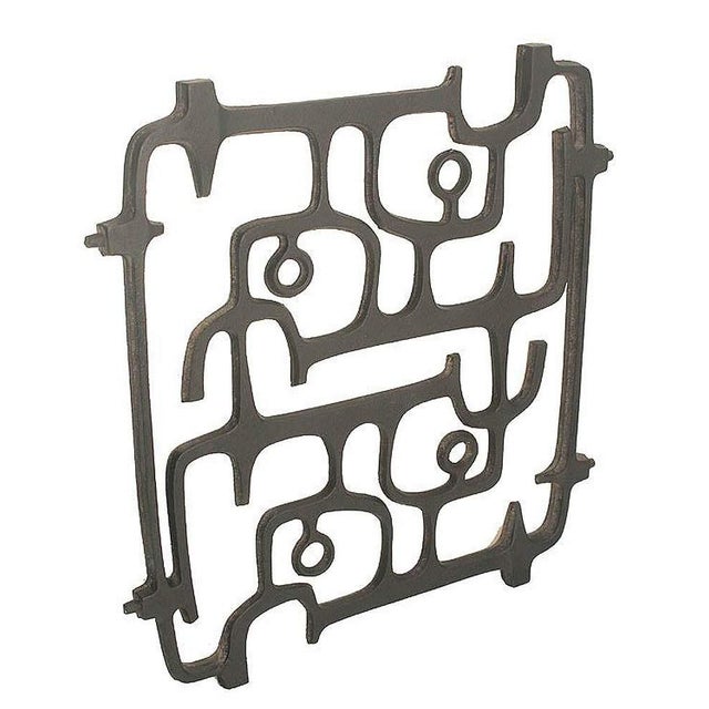 Metal Vintage Wall Art Sculpture, 1950s For Sale - Image 7 of 11