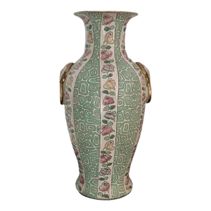 Chinese Import Vase Hand Painted in Macau