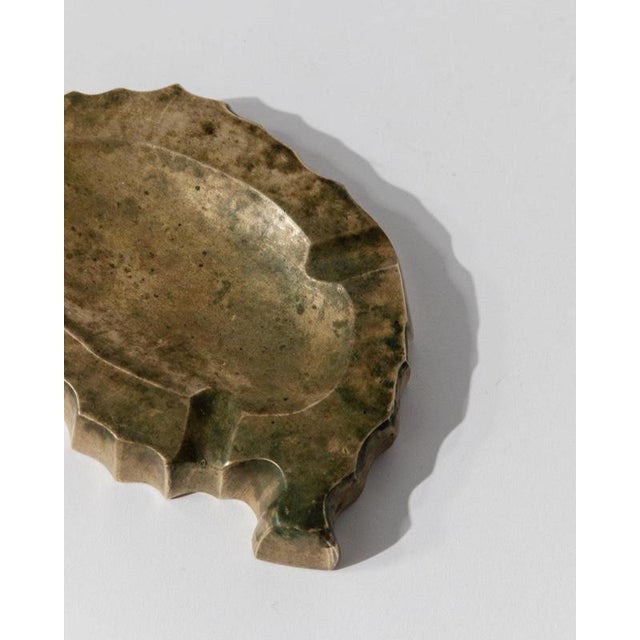 Metal Vintage Brutalist Sculptural Bronze Ashtray, 1960s For Sale - Image 7 of 11