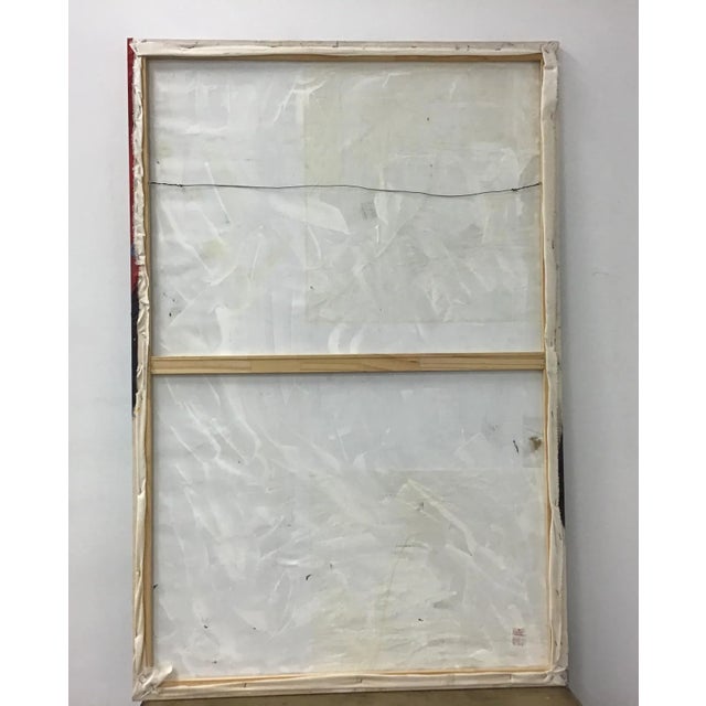 Large Abstract Oil on Canvas Painting, Signed For Sale In Tampa - Image 6 of 10