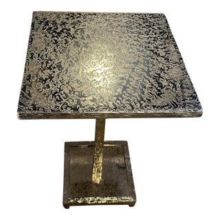 Textured Nickel Cocktail Table _ Jhon Richard Collection For Sale