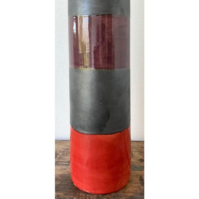 Late 20th Century Vintage Original Studio Pottery Vase For Sale - Image 5 of 9