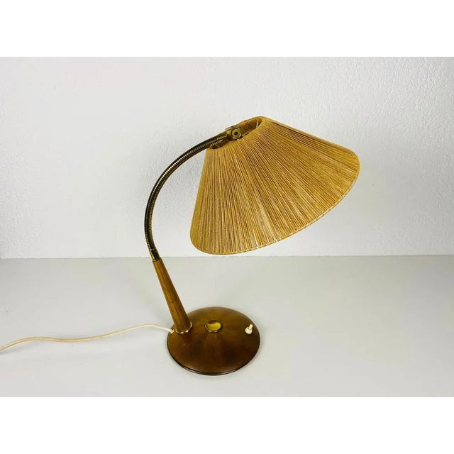 Teak and Rattan Table Lamp from Temde, 1970s For Sale - Image 18 of 18