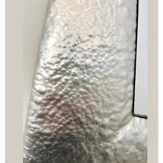Mid-Century Modern /Postmodern Italian Metal Frame Full-Length Wall Mirror, 1970 For Sale In New York - Image 6 of 9