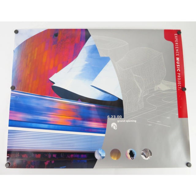 2000 Frank Gehry Emp Seattle Grand Opening Architectural Art Poster For Sale - Image 9 of 9