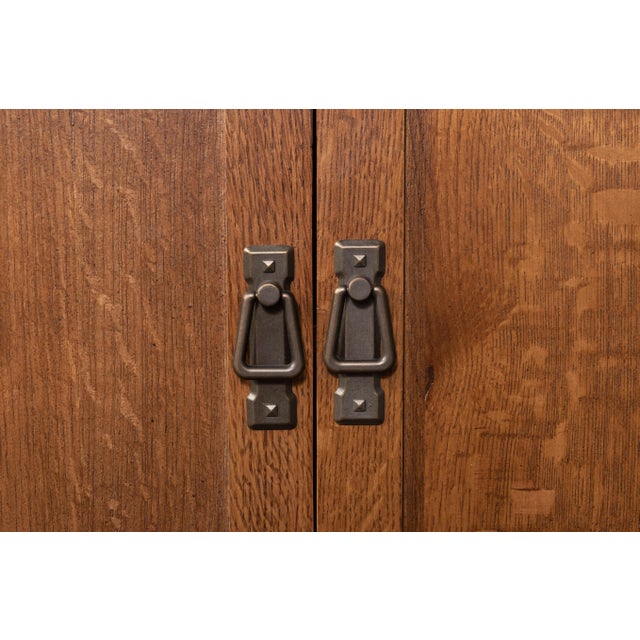 Mission Quarter Sawn Oak 72" Tv Stand - Walnut (Aw) For Sale - Image 10 of 11