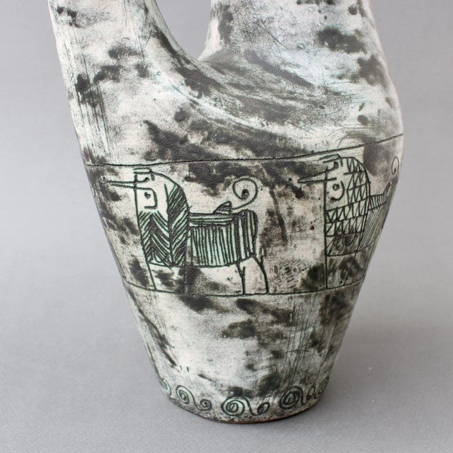 French Ceramic Zoomorphic Pitcher by Jacques Blin, 1950s For Sale - Image 14 of 18