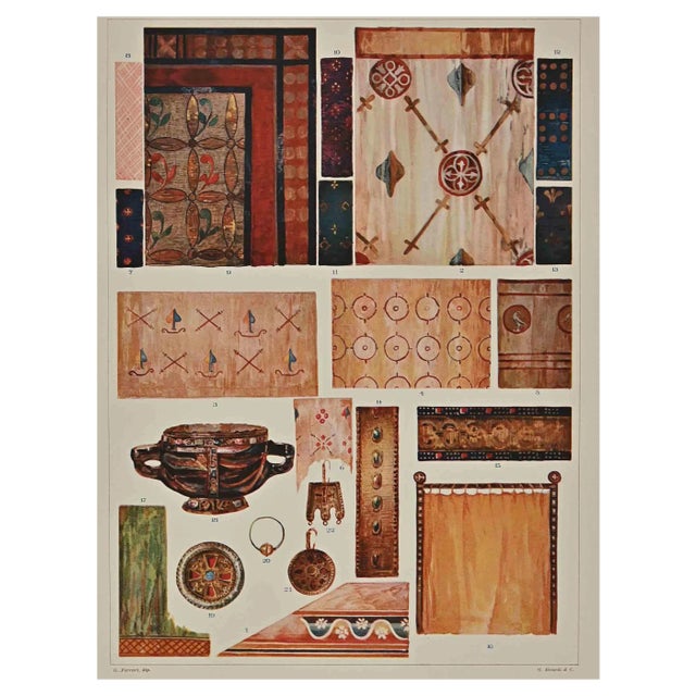 Andrea Alessio, Decorative Motifs: Byzantine Styles, Chromolithograph For Sale