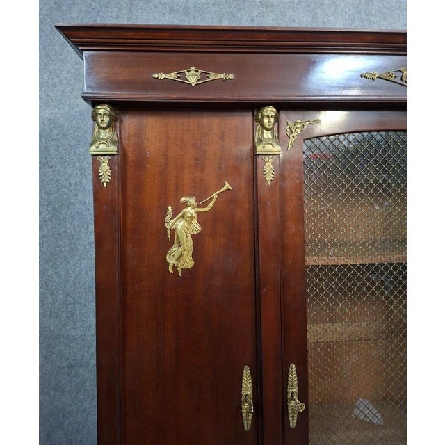 Empire Style Wardrobe in Mahogany with Egyptian Heads For Sale - Image 5 of 10