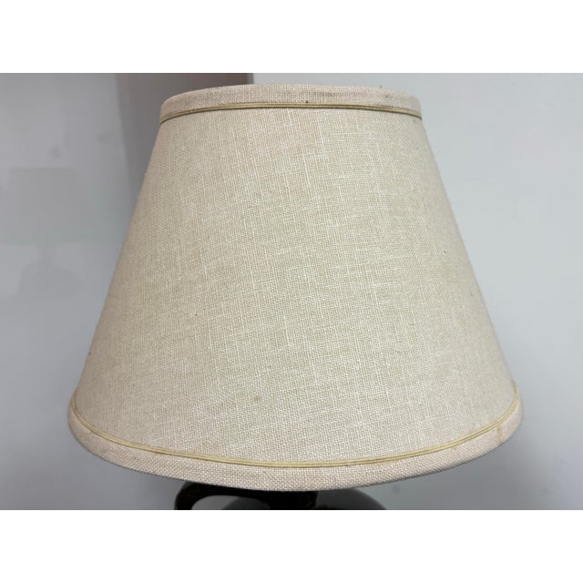 Rustic Two-Tone Ceramic Jug Table Lamp, Vintage For Sale In San Francisco - Image 6 of 12