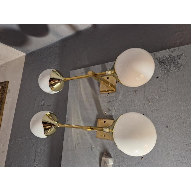 Glass Cup Sconces from Alberello, Set of 2 For Sale - Image 9 of 14
