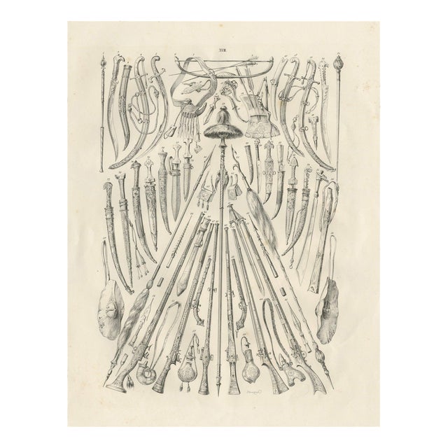 Heinrich von Mayr, Oriental Arms and Daggers Study from Maximilian in Bavaria, 1846, Print For Sale