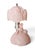 Art Deco Vintage Art-Deco Pink Glass l.e. Smith "Southern Belle" Boudoir Lamp 1940s For Sale - Image 3 of 7