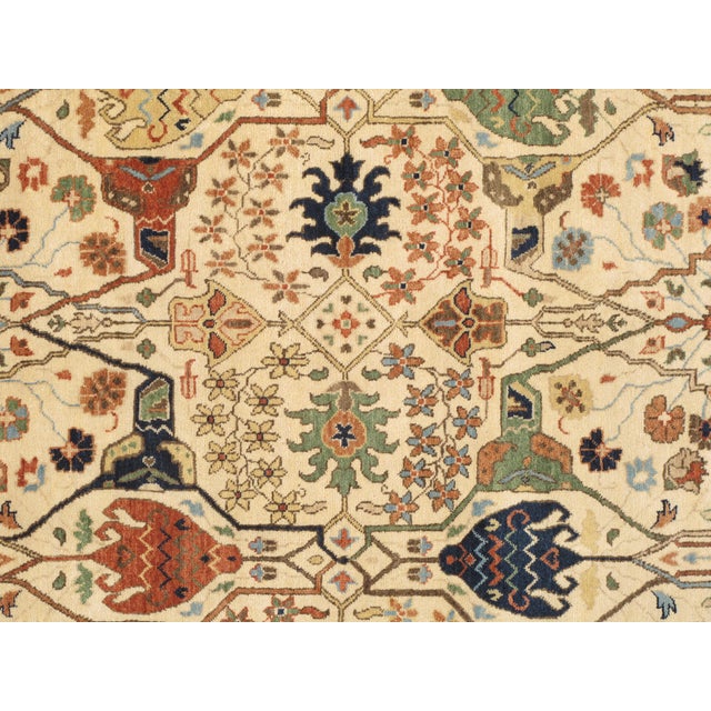 2020s Pasaragd DC Ivory Color Fine Hand Knotted Persian Heriz Design Rug For Sale - Image 5 of 8