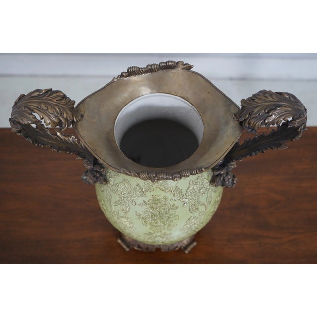 Age: Approx: 30 Years Old Details: High Quality Construction Green Crackle Porcelain w. Exceptional Details Stunning...