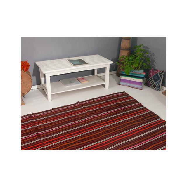 Vintage Turkish Decorative Kilim Rug - 5`5" X 9`8" For Sale In Los Angeles - Image 6 of 6