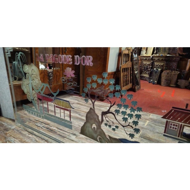 Vintage Restaurant Mirror, 1970s For Sale - Image 4 of 10