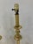 Hollywood Regency Pair of 1990s Gold Plated Candlestick Lamps For Sale - Image 3 of 11