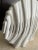 Modern White Ceramicized Metal Striated Lamp For Sale - Image 4 of 5