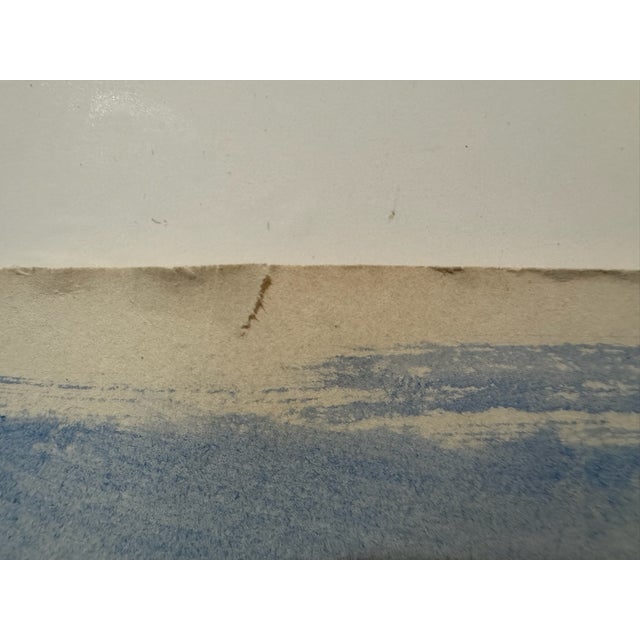 Paper Vintage Signed S. Finkelstein Central Park New York City Skyline Mixed Media Drawing For Sale - Image 7 of 8