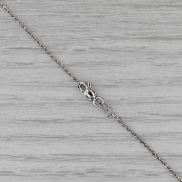 0.21ct Small Igi Diamond Solitaire Pendant Necklace 18k White Gold 16.5" For Sale In Greensboro - Image 6 of 6