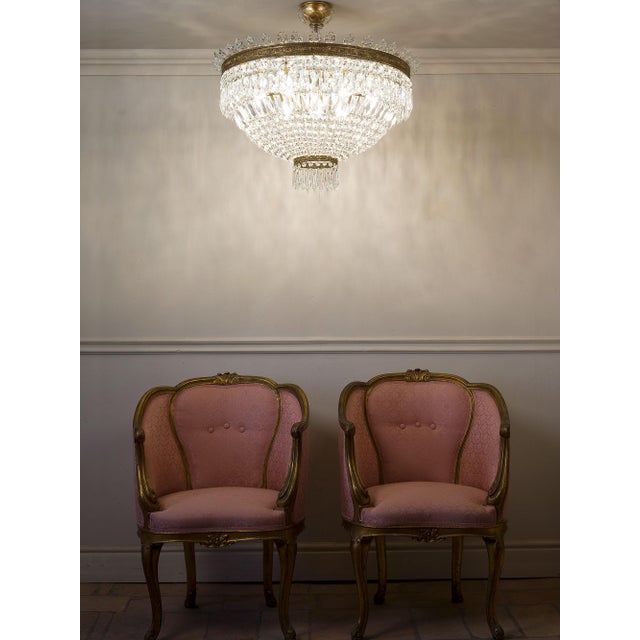 Vintage Empire Bohemian Crystal Hot Air Balloon Ceiling Light, 1940s For Sale - Image 10 of 11