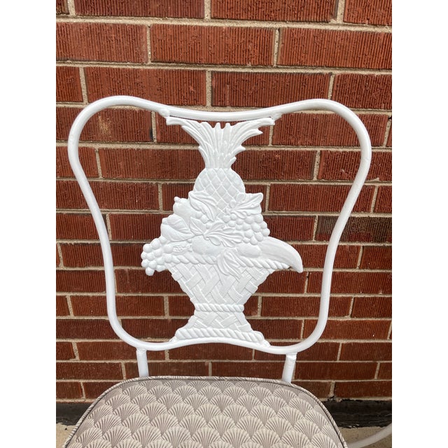 1950s 1950s Woodard Trianon Wrought Iron Patio Dining Chairs, Attributed - Set of 4 For Sale - Image 5 of 14