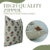 Art Deco Fabdivine Handcrafted Block Print Cushion Cover 20x20 Inch Thick Linen- Tulip For Sale - Image 3 of 4