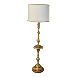 1960s Hollywood Regency Brass Floor Lamp