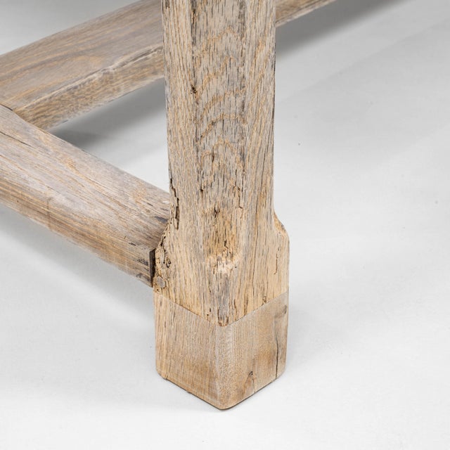 20th Century French Oak Trestle Dining Table For Sale - Image 9 of 18