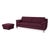 Flex Plus 3-Seater and Ottoman in Purple Fabric from Ewald Schillig, Set of 2 For Sale - Image 18 of 18