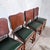 Gold Arts and Crafts Art Deco Oak Dining Chairs with Green Vinyl Seats, Set of 4 For Sale - Image 8 of 9